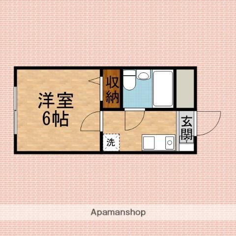 フレンズピュア新宿(1K/2階)の間取り写真