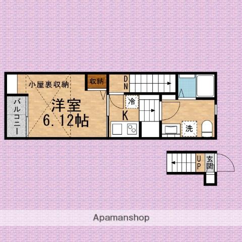 RIFUGIO(1K/2階)の間取り写真