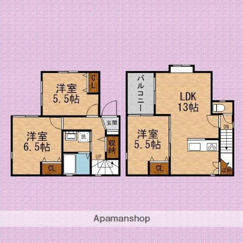 東武鉄道東上線 鶴瀬駅 徒歩12分 2階建 築8年(3LDK)の間取り写真