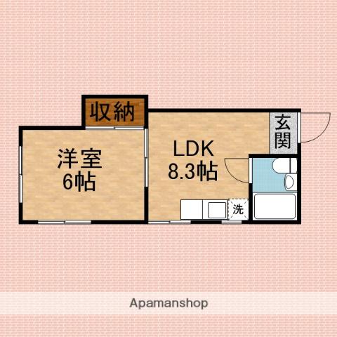 コーポ泉(1LDK/2階)の間取り写真