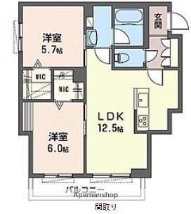 アルボル デ シルエロⅡ(1LDK/1階)の間取り写真