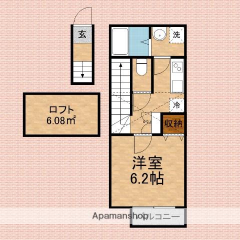 ラブリエ(1K/2階)の間取り写真