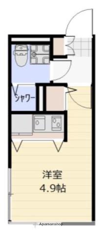 TOMセゾン(ワンルーム/1階)の間取り写真