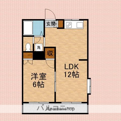 ピュアハイツ21(1LDK/2階)の間取り写真