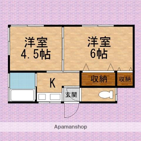 東武鉄道東上線 柳瀬川駅 徒歩26分 1階建 築61年(2K)の間取り写真