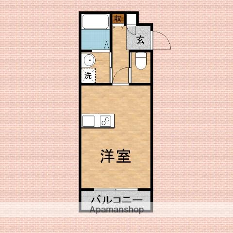CARO志木(ワンルーム/2階)の間取り写真