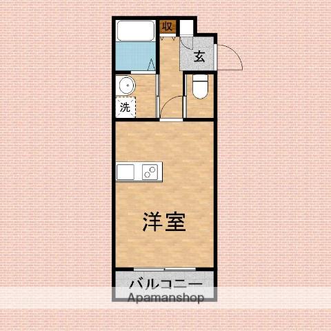 CARO志木(ワンルーム/3階)の間取り写真