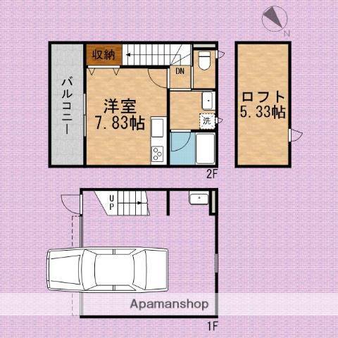 ITOガレージコート(ワンルーム/1階)の間取り写真