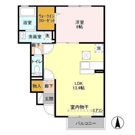 サン・ボナール(1LDK/1階)の間取り写真