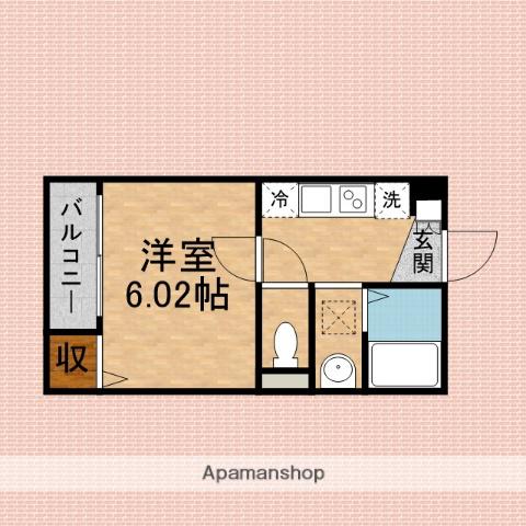 パークエクセル(1K/3階)の間取り写真