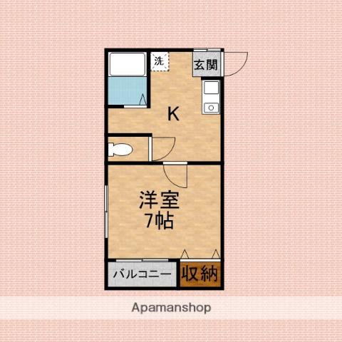 センチュリーハウスC(1K/1階)の間取り写真