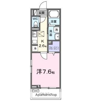 グランモンテ(1K/1階)の間取り写真