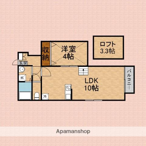 リヴェール川越(1LDK/3階)の間取り写真