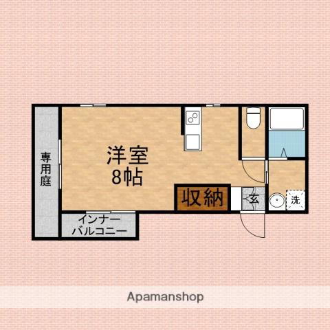 カーサボニータ(1K/1階)の間取り写真