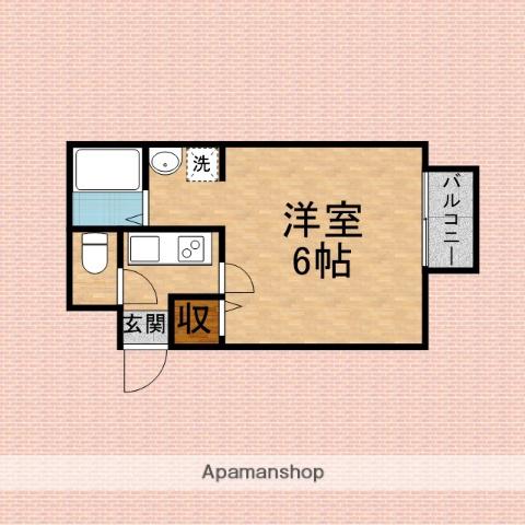 アンバー・ネスト(1K/1階)の間取り写真