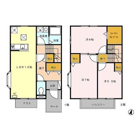 ＨＡＲＭＯＮＹ　ＨＩＬＬＳ　ＩＩ(3LDK)の間取り写真