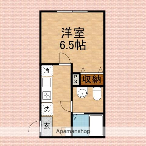 CRANE GARDEN鶴瀬(1K/3階)の間取り写真