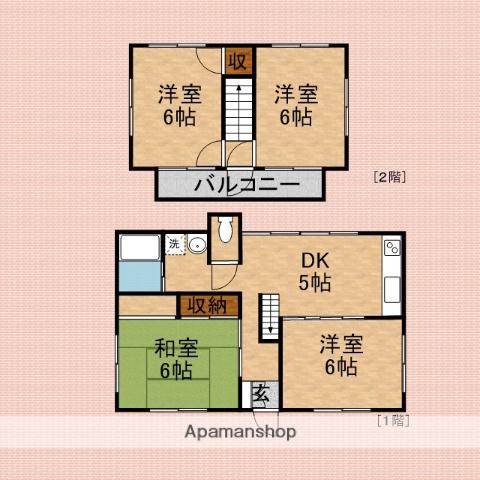 東武鉄道東上線 朝霞駅 徒歩13分 2階建 築52年(4DK)の間取り写真
