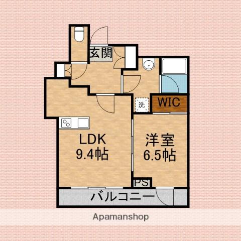 ザ・パークハウス川越タワー(1LDK/4階)の間取り写真