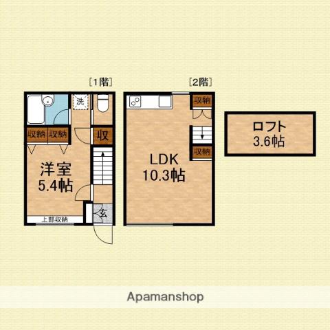 アイビーハウス(1LDK/1階)の間取り写真