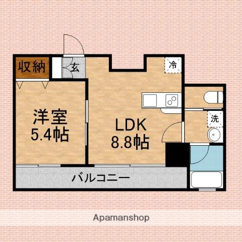 NGN.BLD(1LDK/5階)の間取り写真