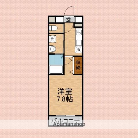 コンプリシテA(1K/1階)の間取り写真