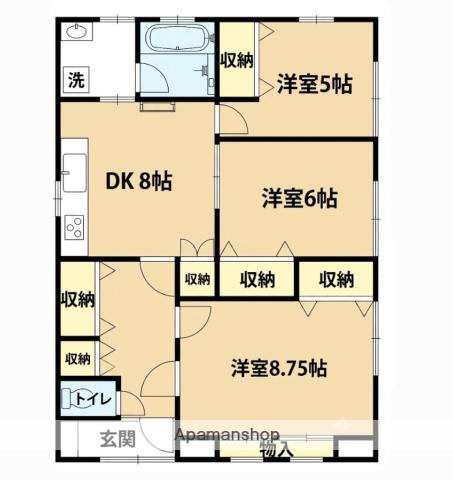 武蔵野線 新座駅 徒歩19分 2階建 築53年(3DK)の間取り写真