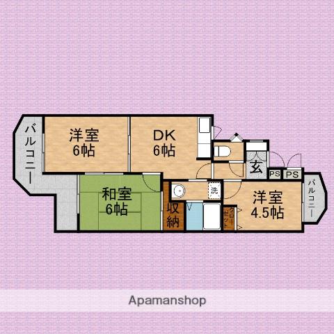 パークアベニュー(3DK/3階)の間取り写真