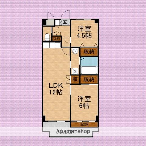 クレストみずほ台(2LDK/1階)の間取り写真