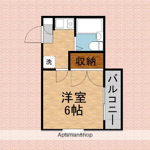 Sコーポ(1K/1階)の間取り写真