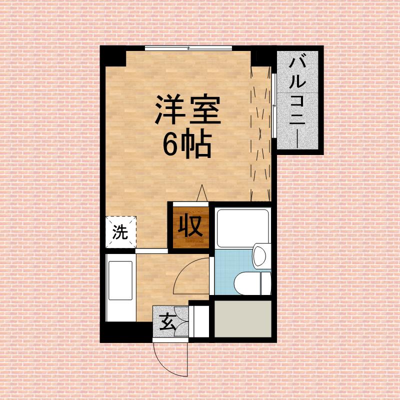 エーデルワイス志木(1K/2階)の間取り写真