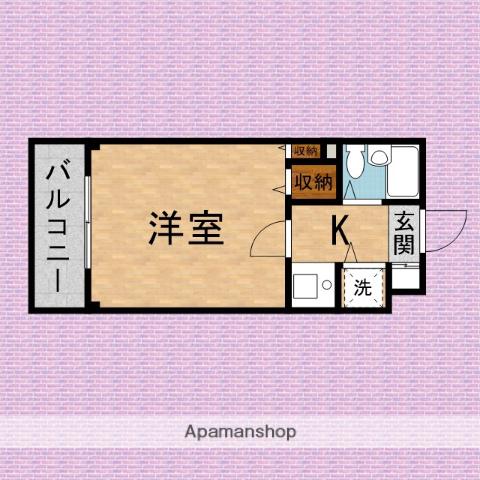 サンウイロー朝霞(1K/3階)の間取り写真