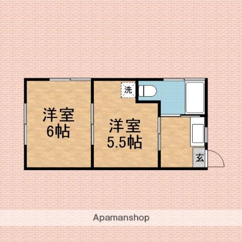 ふじみ野コーポ(2K/1階)の間取り写真