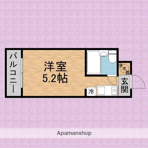 プラザみずほ台(ワンルーム/2階)の間取り写真