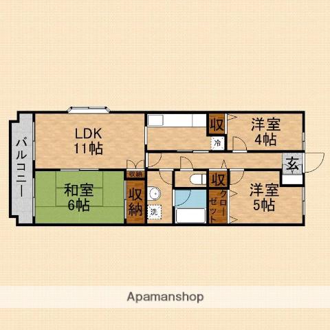 パークフィールドパートⅢ(3LDK/4階)の間取り写真