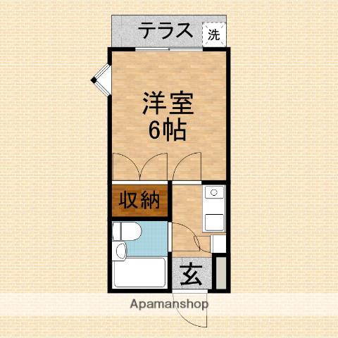 フラワーハイツ(1K/1階)の間取り写真