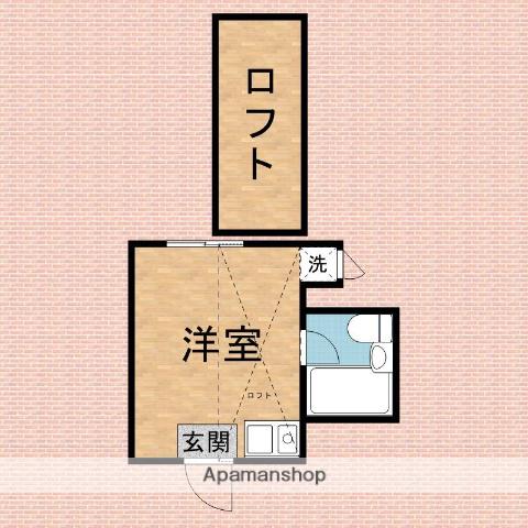 東武鉄道東上線 鶴瀬駅 徒歩11分 2階建 築39年(ワンルーム/2階)の間取り写真