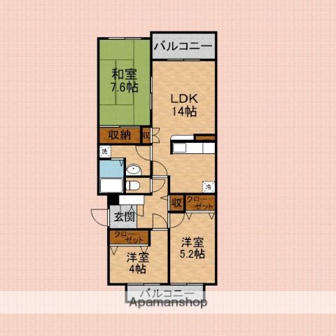 キャピタルマンション志木(3LDK/1階)の間取り写真