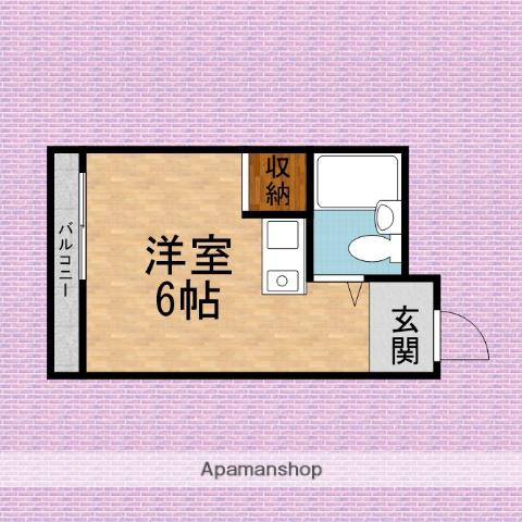 PULSビル(ワンルーム/4階)の間取り写真