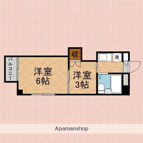 みずほ台宝マンション(2K/2階)の間取り写真