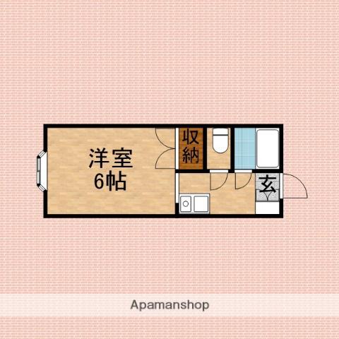 カーサエイト(1K/1階)の間取り写真