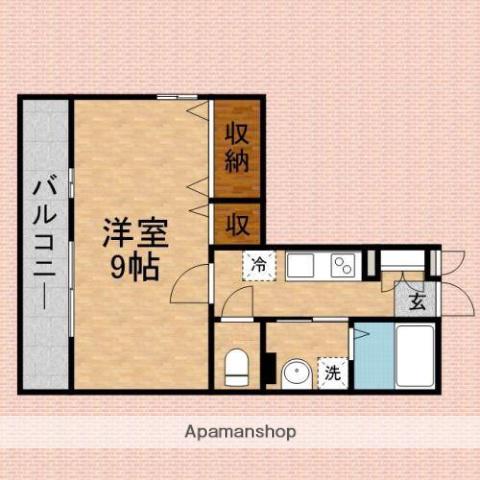 CLAIRU(1K/1階)の間取り写真