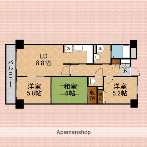 モーニングパーク朝霞 4階階 間取り