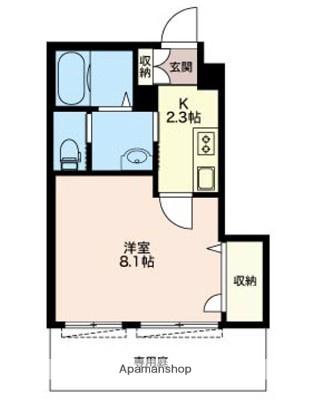 プリマヴィラ(1K/1階)の間取り写真