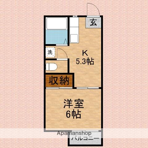 コーポラス志木(1K/2階)の間取り写真