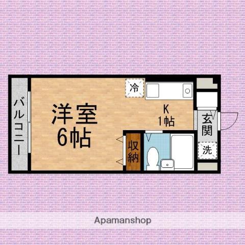 エステートピアASAKA(ワンルーム/1階)の間取り写真