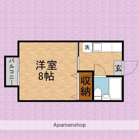 レジデンスアゼリア(1K/1階)の間取り写真