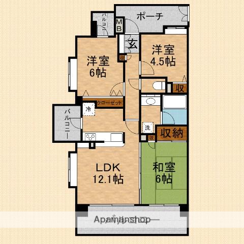 ベルポート新座駅前(3LDK/15階)の間取り写真
