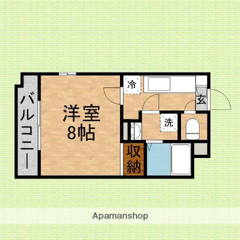 CALON SEGUR(1K/1階)の間取り写真