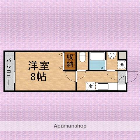 ラ・シャンス(1K/3階)の間取り写真